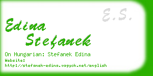 edina stefanek business card